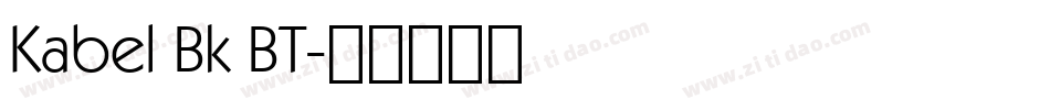 Kabel Bk BT字体转换